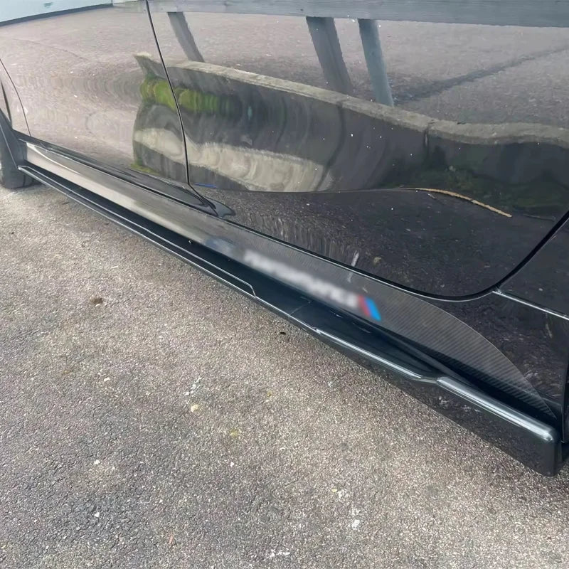 Gloss Black Side Skirt Extension Set for Audi