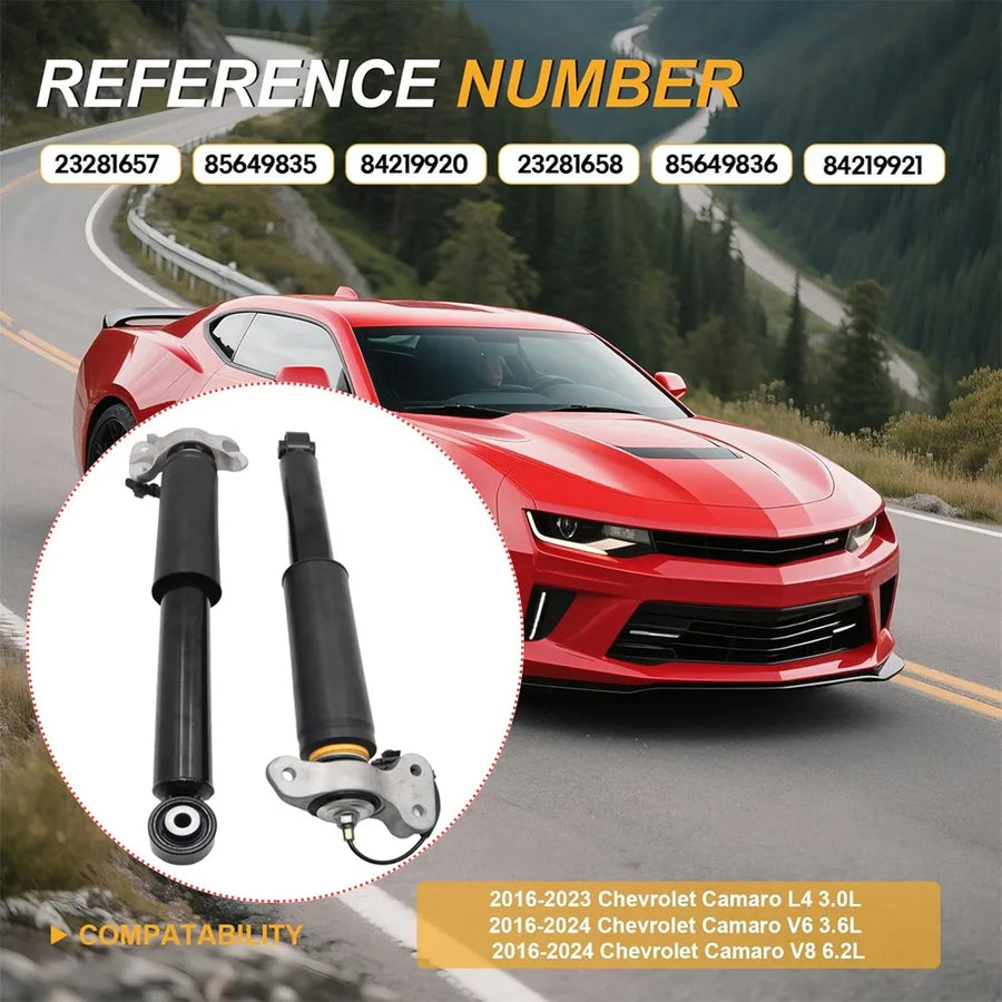 Pair Rear Shock Absorber Struts Magnetic 85649836 Fit Chevrolet Camaro 2016-2024