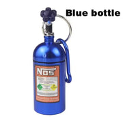 10cm Outdoor Nos Bottle Style Key Chain Car Ashtray Metal Car Ashtray Aluminium Keychain Bag