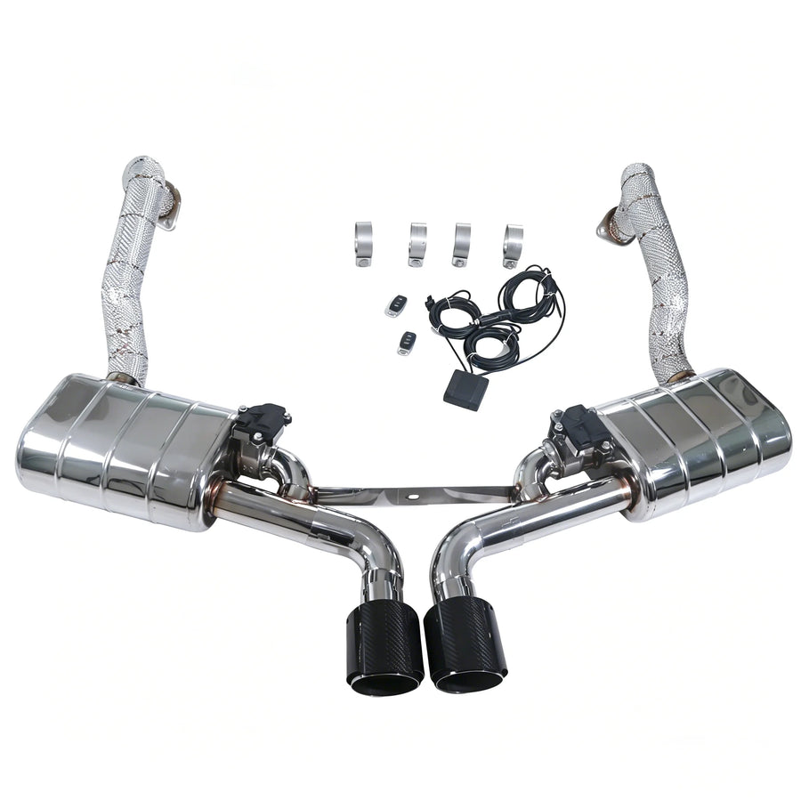 304 Stainless Steel Catback Valvetronic Exhaust System for Porsche 981 Boxster Cayman 2.7L 3.4L 3.8L 2012-2016 Valve