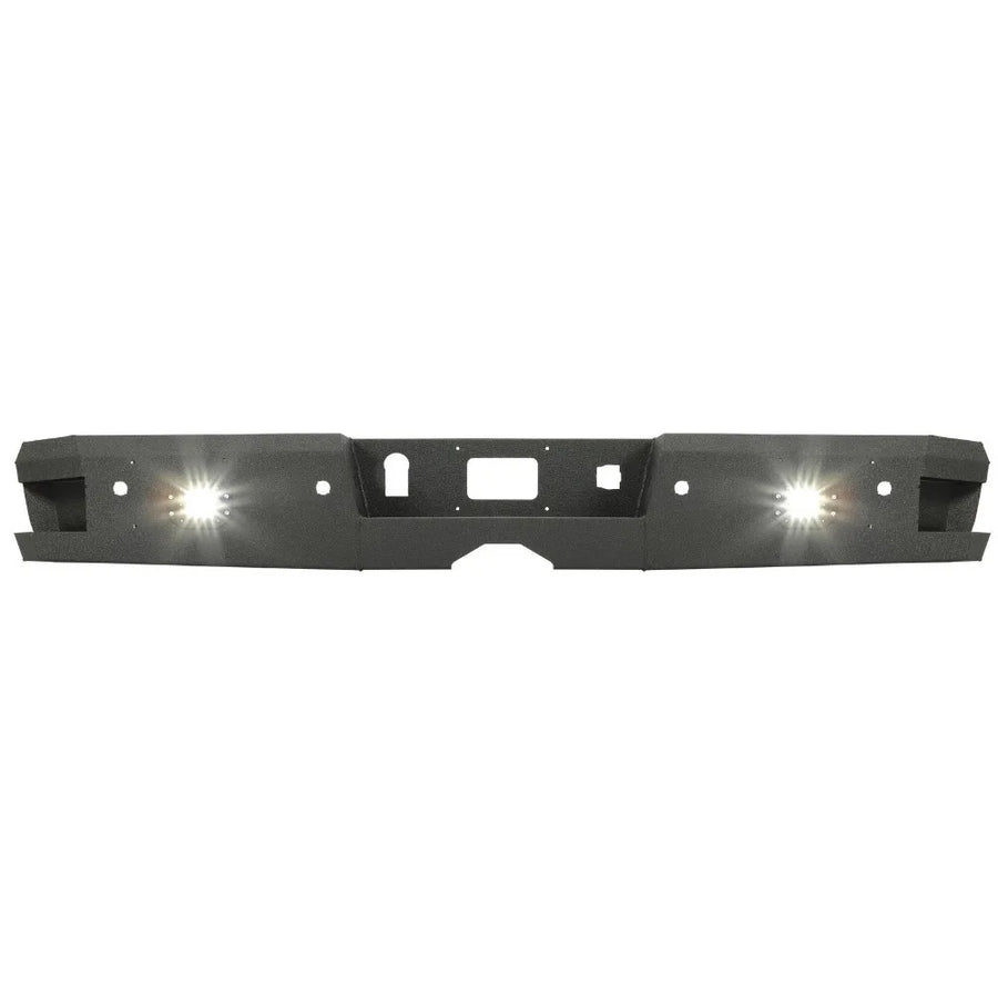 Black Steel Rear Bumper for Chevrolet Silverado/GMC Sierra HD 2015-2019
