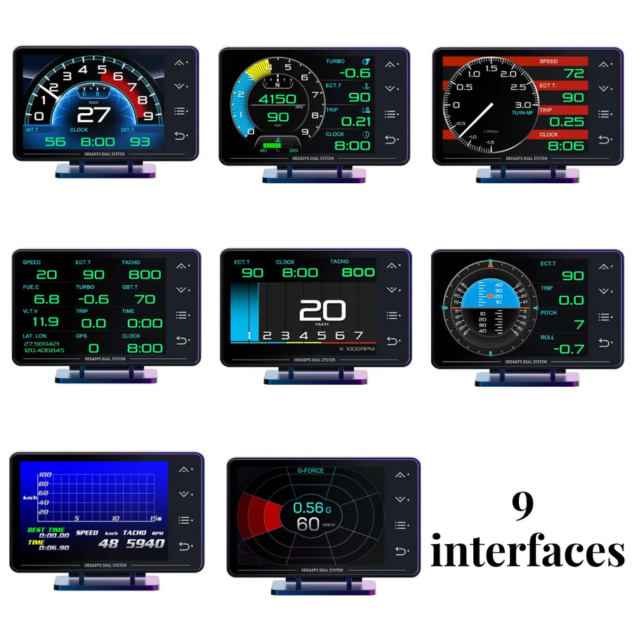 GPS/OBD2 Car Head-Up Display and Digital Performance Gauge