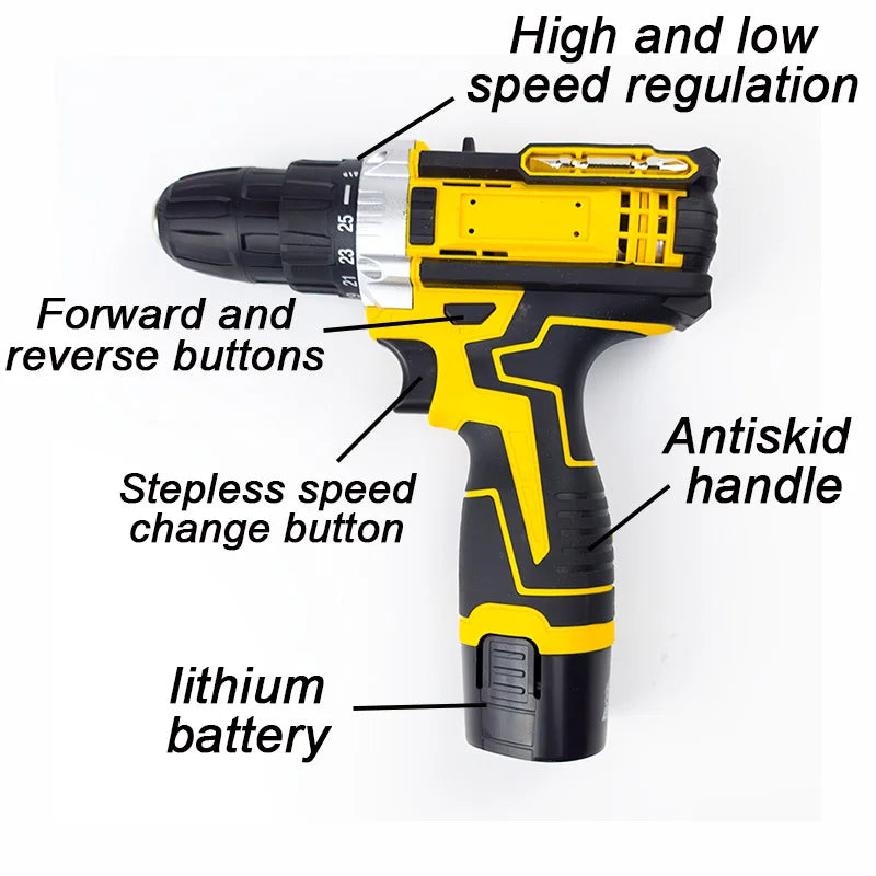 12V Cordless Drill and Screwdriver Set – Select Kit