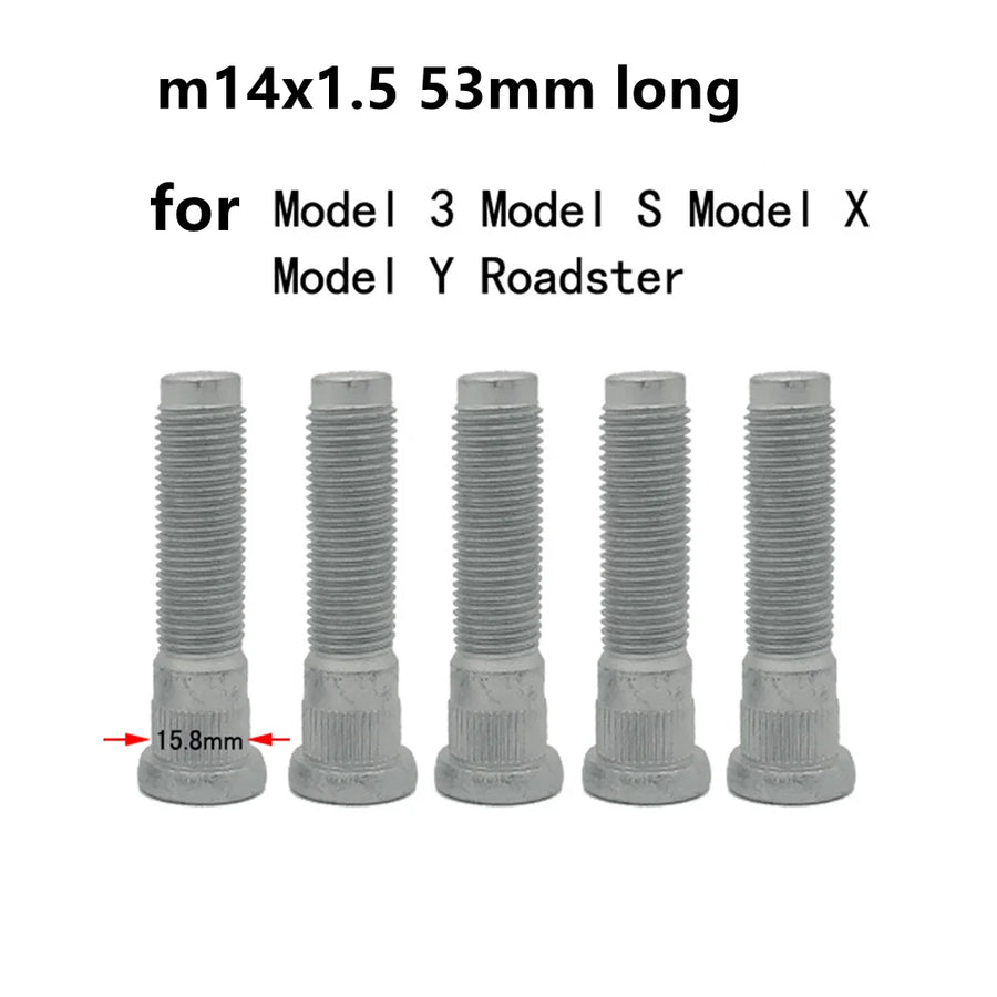 M14X1.5 Wheel Studs for Tesla Model 3 S X Y Jeep Wrangler Grand Cherokee Dodge Durango Ram 2012-2023