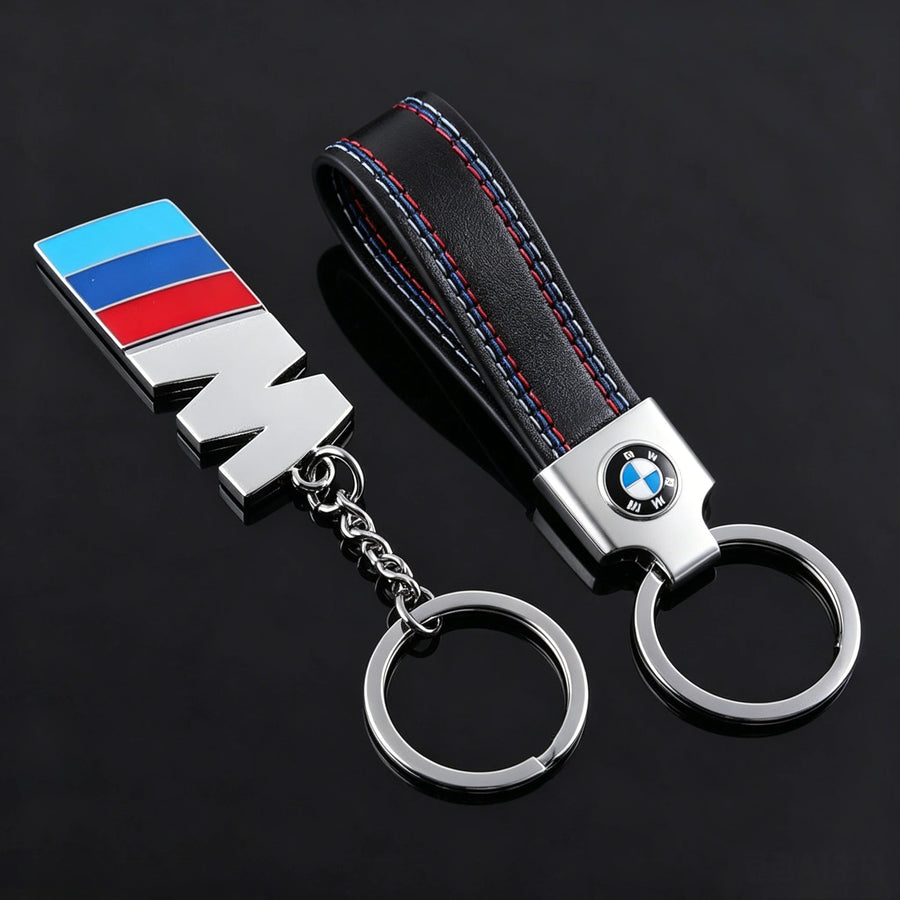 Luxury Leather Car Emblem Carving Key Keyring Key Chain for BMW M X1 X2 X3 X4 X5 X6 3 5 Series M2 M3 M4