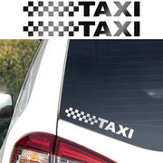 Reflective Taxi-Style Vehicle Decal Pair – 20 × 2.6 cm