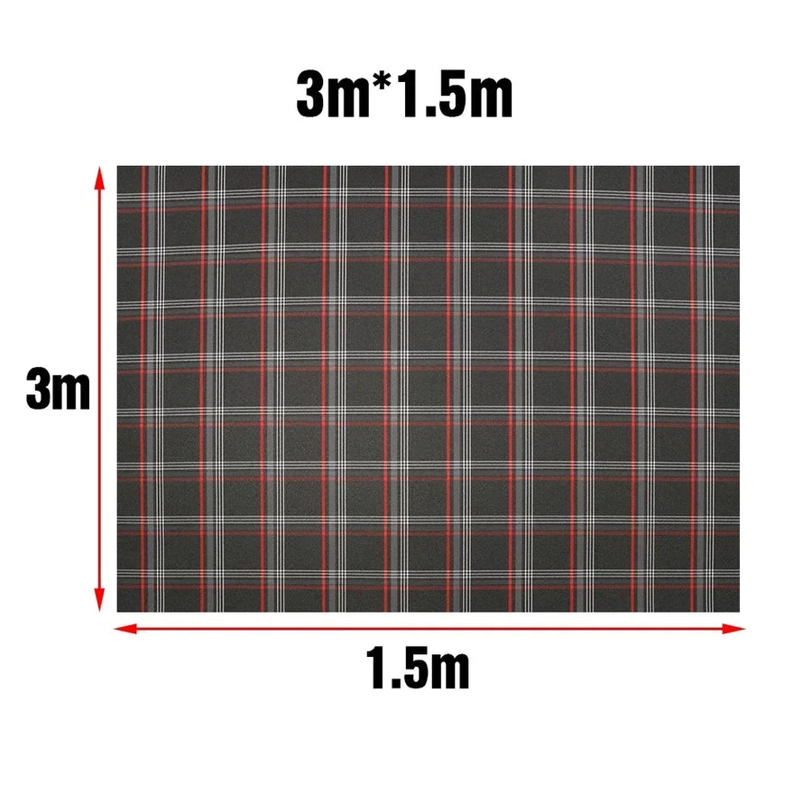 Volkswagen Golf GTI-Style Plaid Upholstery Fabric – 1.5 m Wide