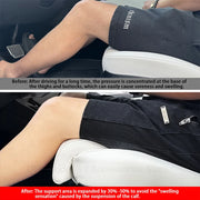 Memory-Foam Car Seat Cushion with Extended Leg Support