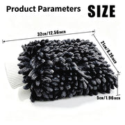 XL Charcoal Grey Chenille Microfiber Car Wash Mitt