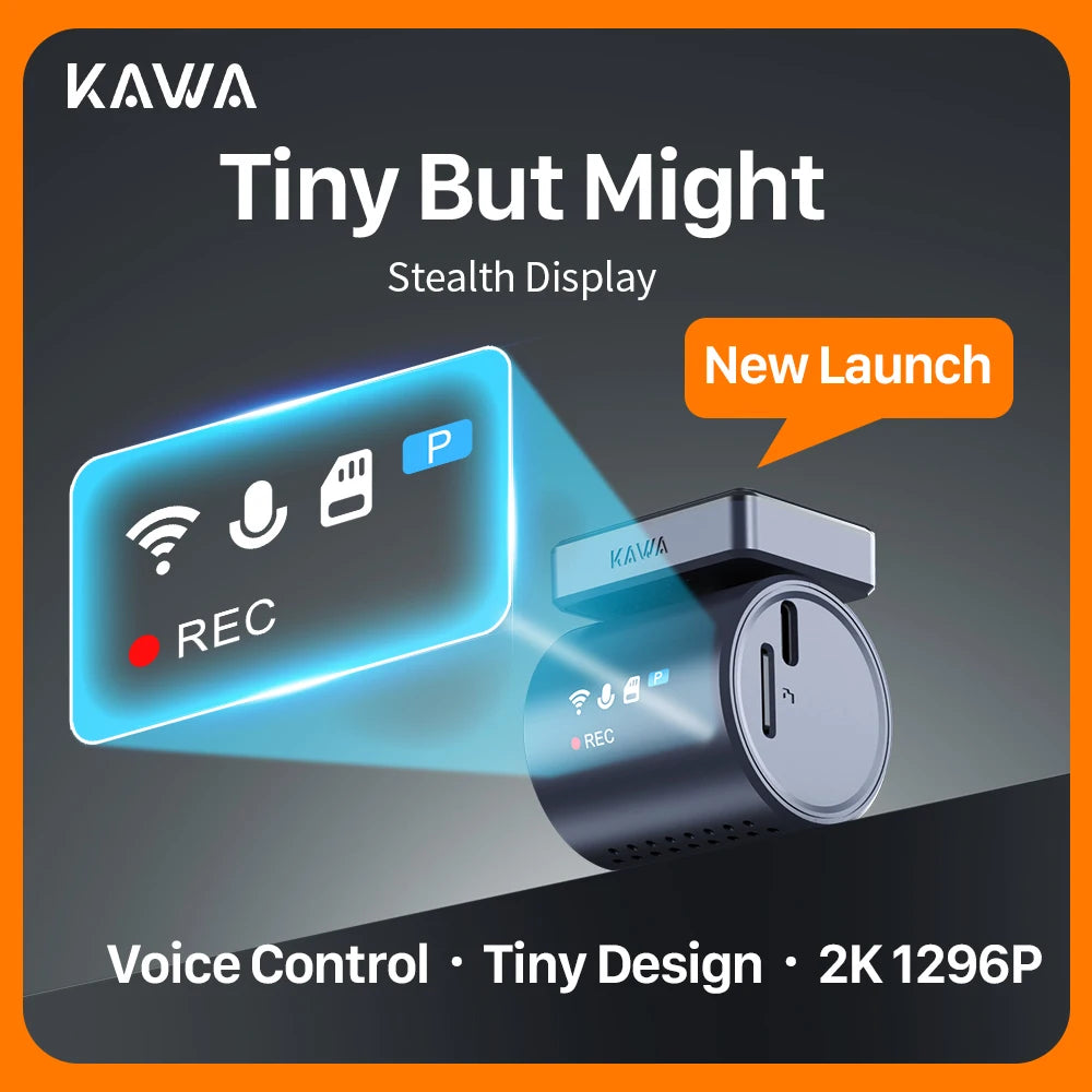 Kawa 2K Dash Cam with Wi-Fi App Control