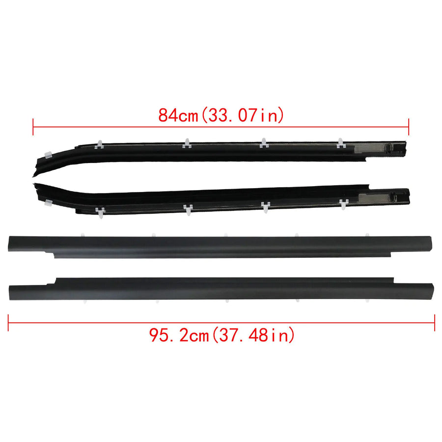 4-Piece Toyota Tundra Double Cab Outer Window Belt Moulding Set – 2000–2006