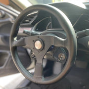 350mm Monte Carlo Style Leather Sport Steering Wheel