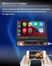 7-Inch 1-DIN Retractable CarPlay and Android Auto Car Stereo