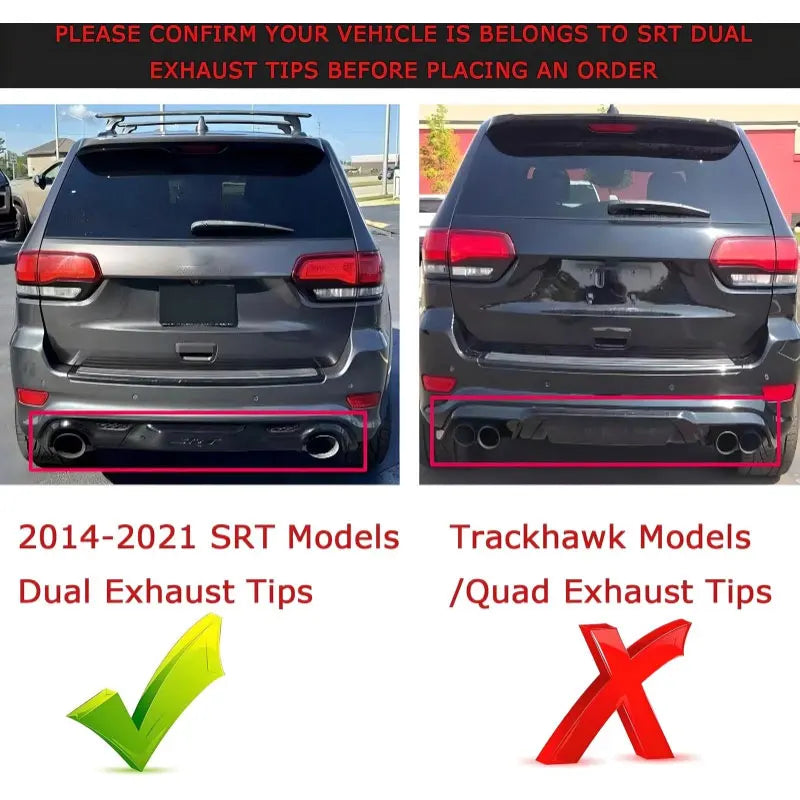 Shark-Fin Rear Bumper Diffuser for Jeep Grand Cherokee 2014-2021