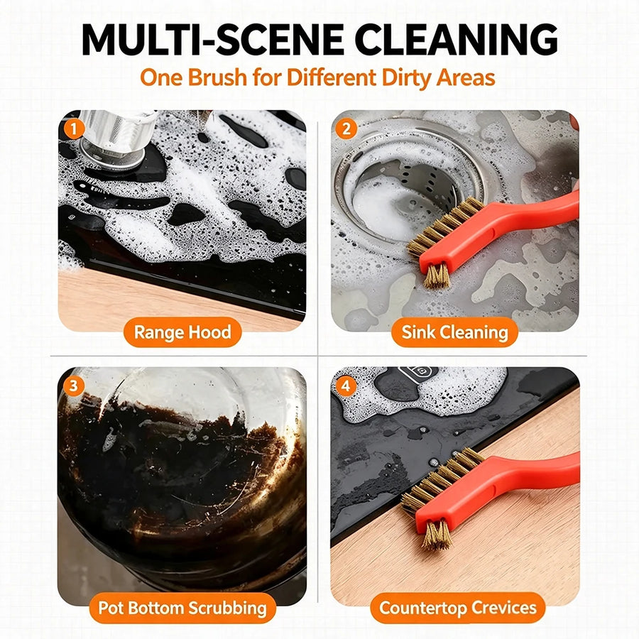 3-Piece Wire & Nylon Cleaning Brush Set