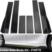 Gloss Black Side Skirt Extension Set for Hyundai Elantra