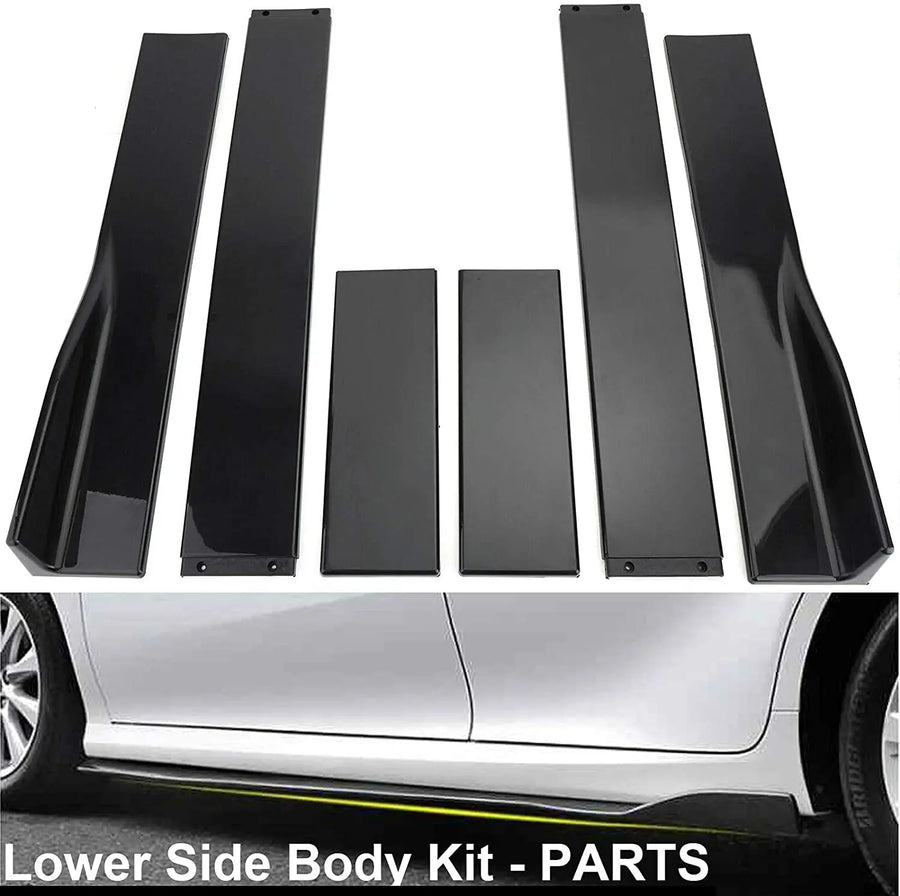 Gloss Black Side Skirt Extension Set for Hyundai Elantra
