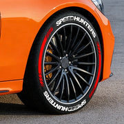 Universal 4PCS Speedhunters 3D Thickened Tire Stickers Car Wheel Rim Decals Waterproof Without Glue Auto Racing Exter