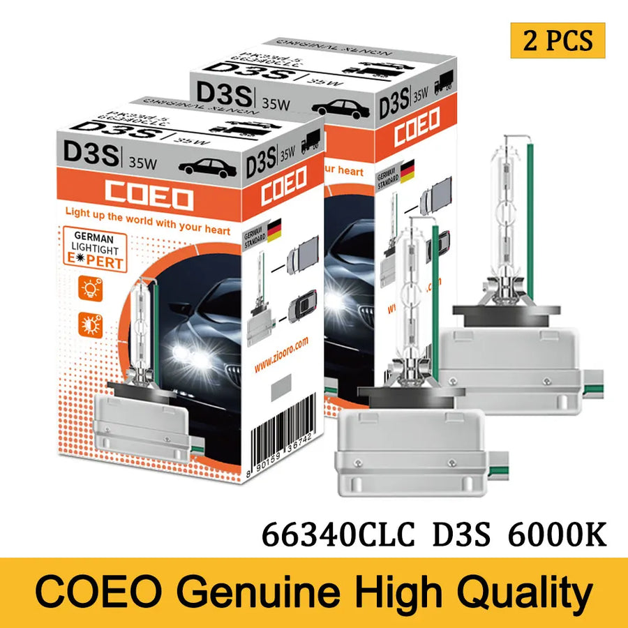 2-Piece D1S/D2S/D3S/D4S HID Xenon Headlight Bulb – 6000K