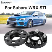M12X1.25 Wheel Spacers for Subaru WRX STI PCD CB 56.1 Black Forged