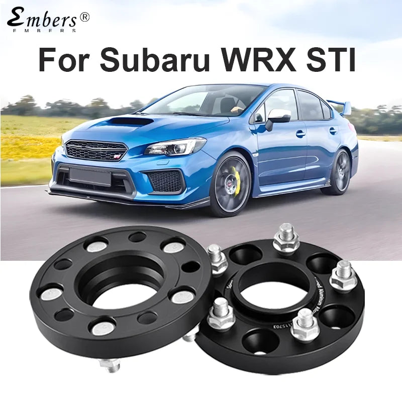 M12X1.25 Wheel Spacers for Subaru WRX STI PCD CB 56.1 Black Forged
