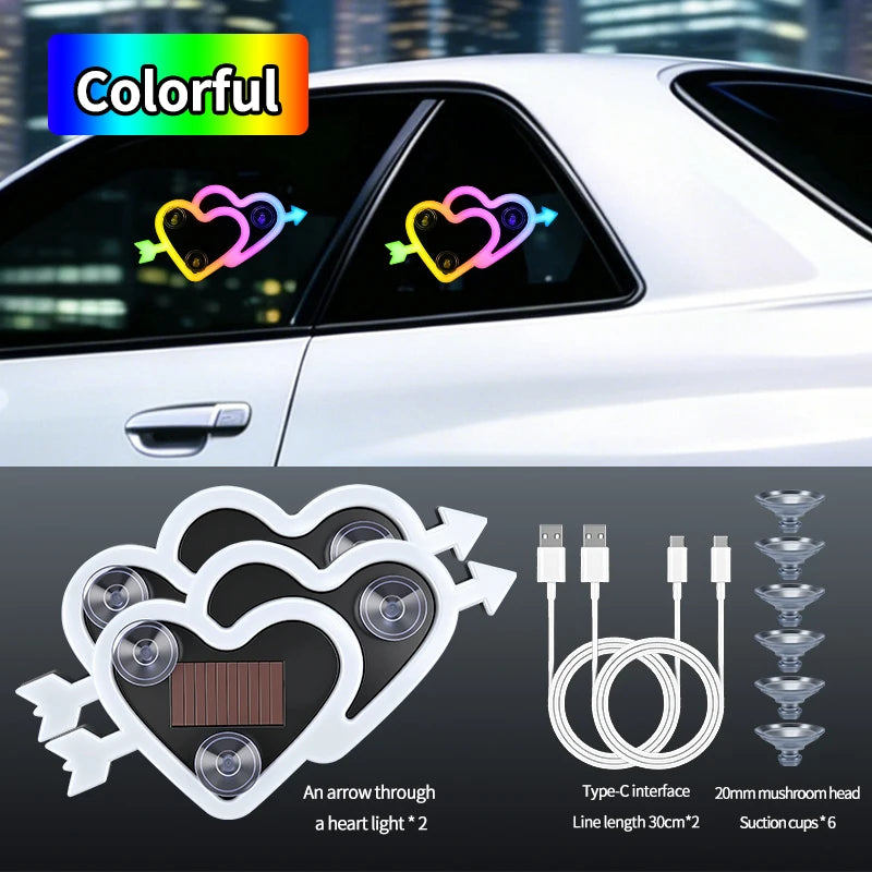 Solar-Powered RGB Car Window Ambient Light