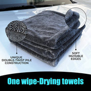 1300 GSM Grey Microfiber Drying Towel, Three Size Options