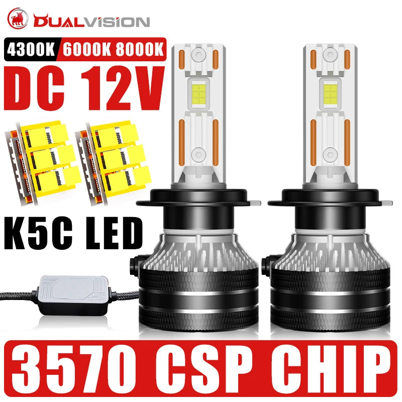 2-Piece H1/H4/H7/H11/H13/H27 LED Headlight Bulb – 4300K, CANBUS