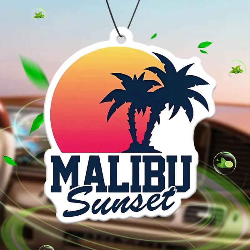 Malibu Sunset Hanging Car Air Freshener - 1 or 3 Pack