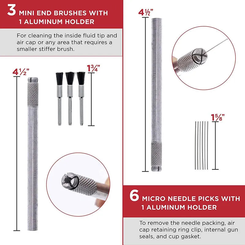26-Piece Airbrush and Spray Gun Cleaning Kit