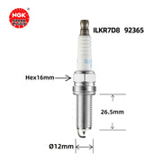 Ngk Iridium Spark Plug ILKR7D8 92365 ILKR7D8-92365-IS