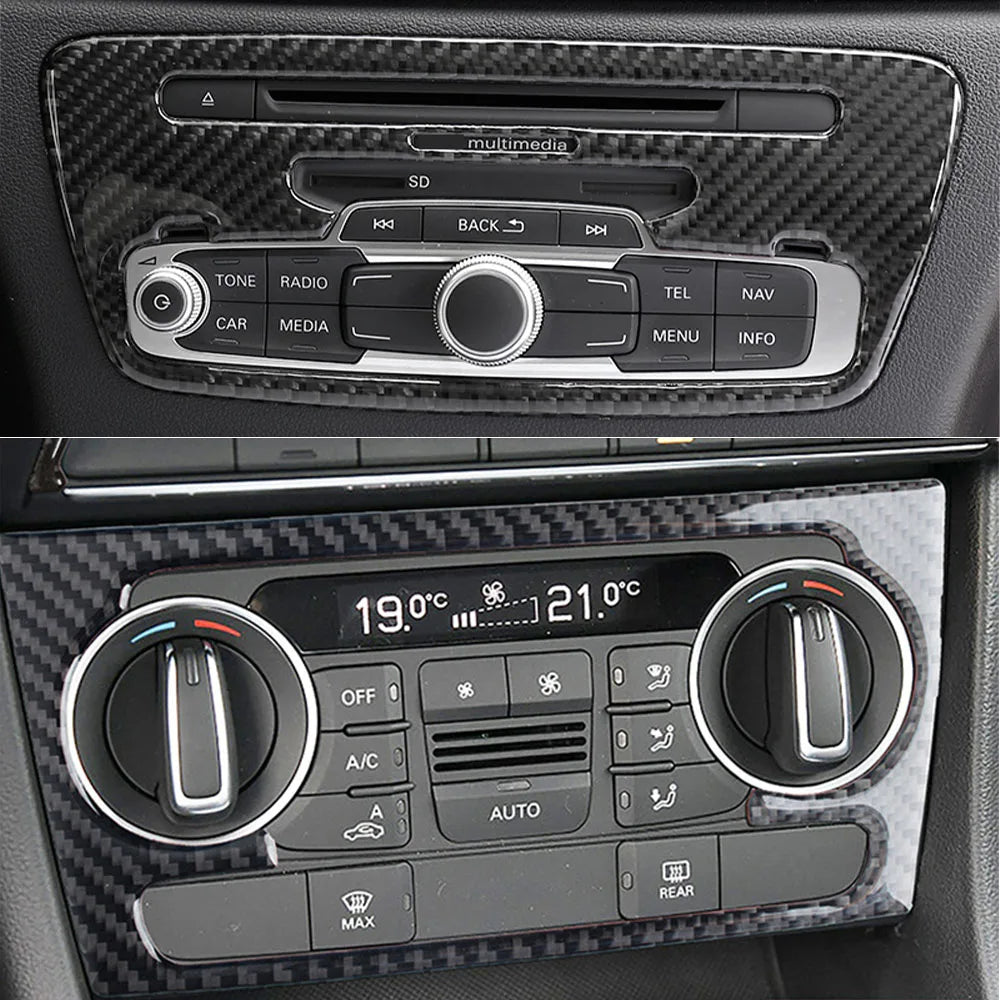 Carbon-Fiber-Style Console Trim for 2012–2018 Audi Q3 8U