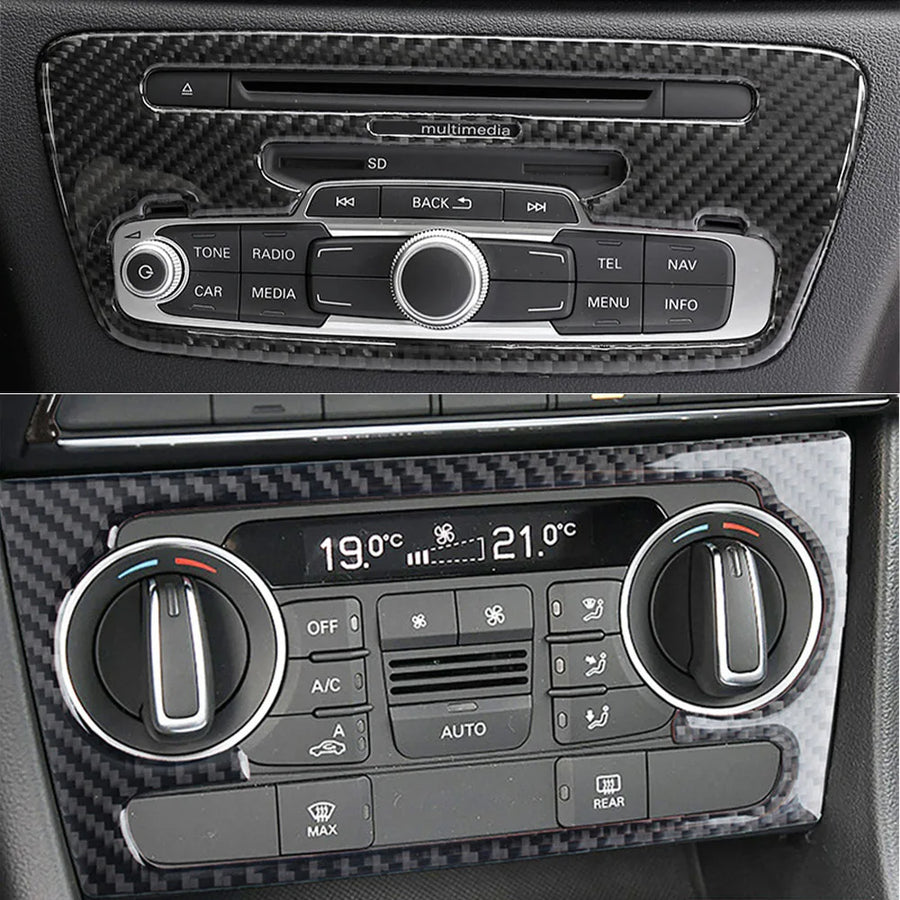 Carbon-Fiber-Style Console Trim for 2012–2018 Audi Q3 8U