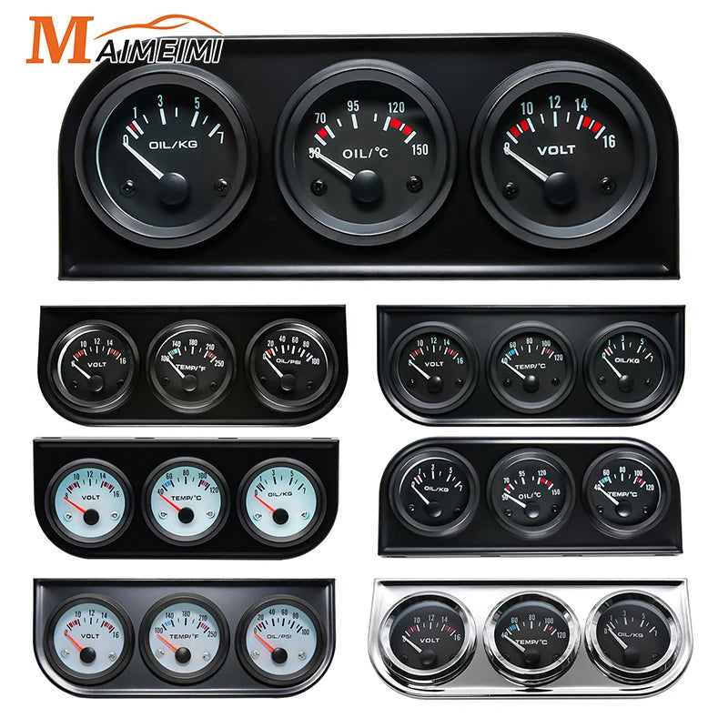 52mm Oil Pressure, Water Temperature, Oil Temperature and More Automotive Gauge