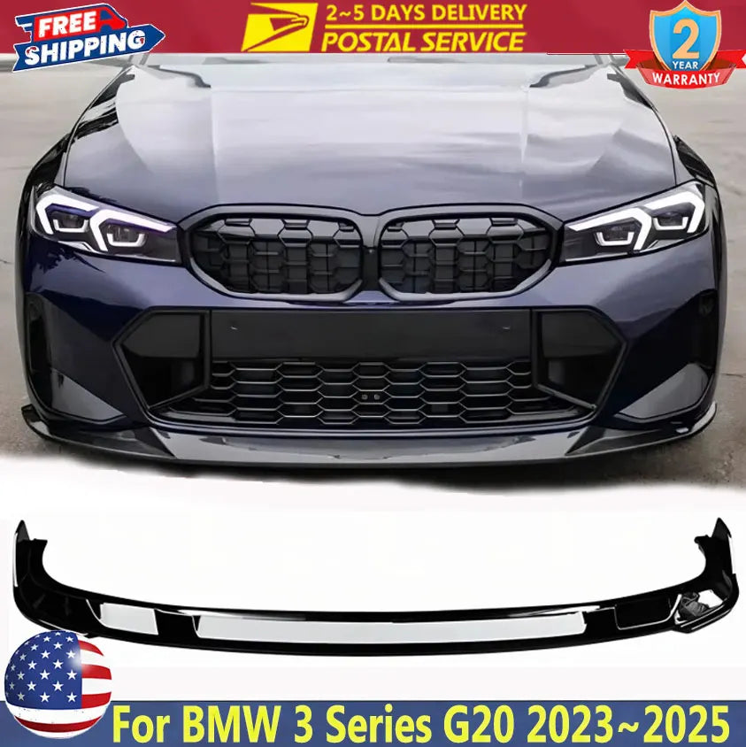 Front Bumper Lip Splitter for BMW 3 Series 330i 330e M340i 2023-2025