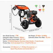 3,500 PSI Gas Pressure Washer – 2.6 GPM