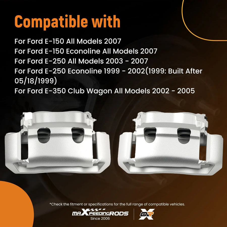 Front Brake Caliper Set for 1999-2007 E-150, E-250, E-350, E-450