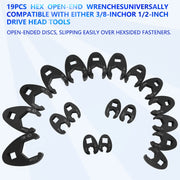 19-Piece Metric Flare Nut Wrench Set, 8-32mm