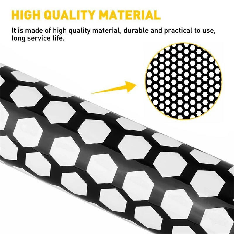 48 x 30 cm Universal Black Honeycomb Tail-Light Decal Sheet