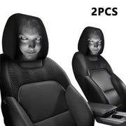 2-Piece Horror Design Car Headrest Covers – Universal Halloween Seat Decor