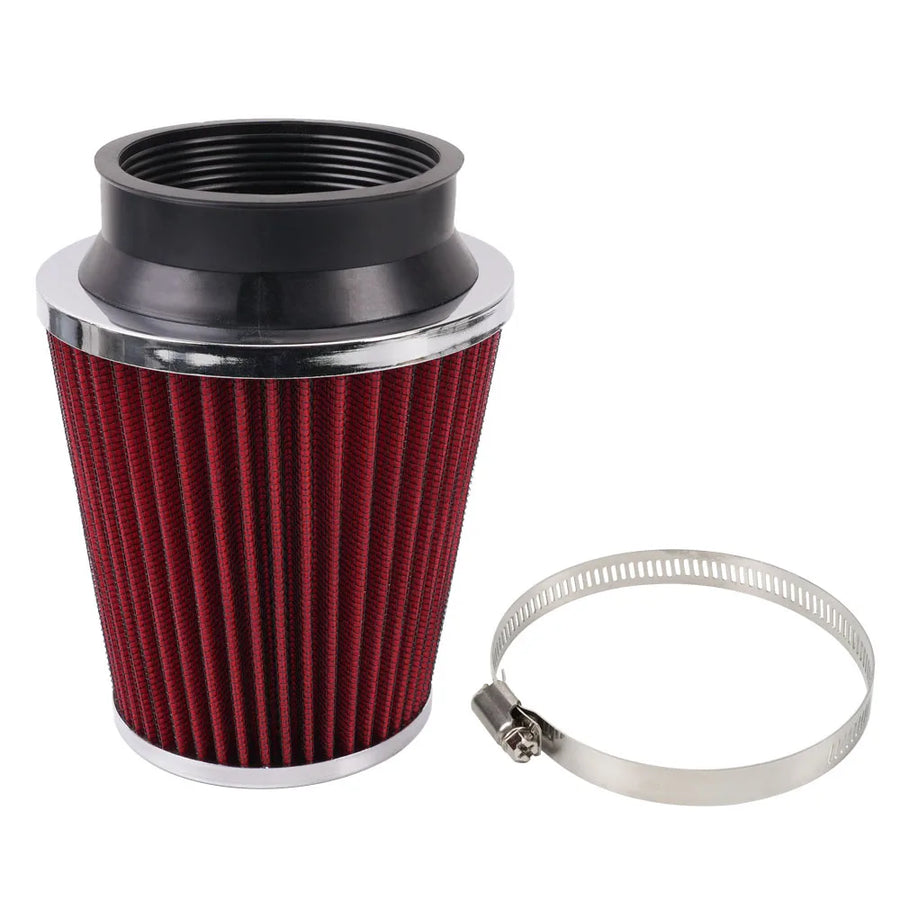 Intake Air Filter Set for 76MM 3Inch Car Air Filter Sport Power Mesh Cone High Flow Car Cold Air Intake Filter Induction Kit Air Cleaner