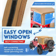 Replacement Soft Top with Tinted Windows for 1997–2006 Jeep Wrangler TJ