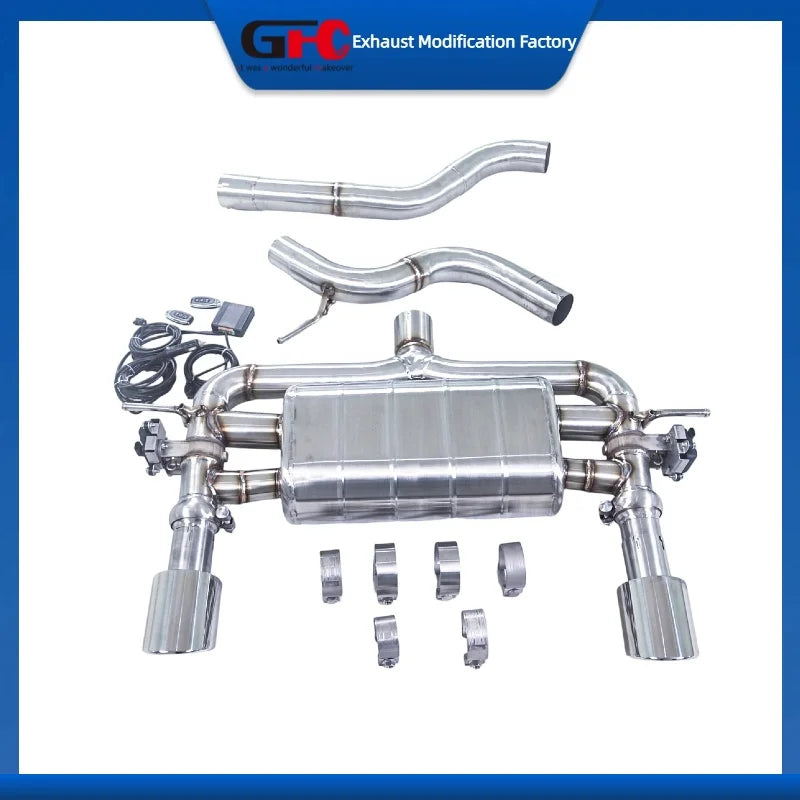 Stainless Steel Valved Cat-Back Exhaust System for Audi TT 2WD 2015-2024