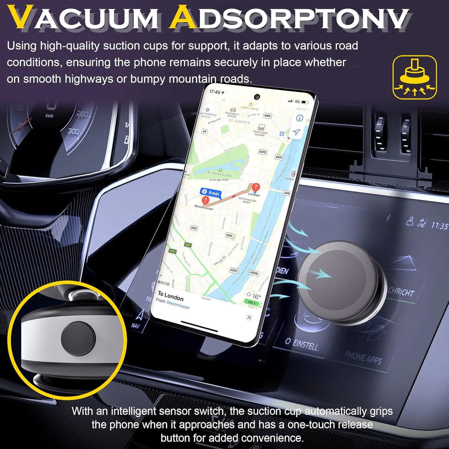 Magnetic Dashboard/Windshield Phone Mount with 360° Rotation