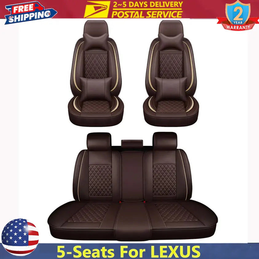 5-seat Leather-look Car Seat Cover Set for Lexus