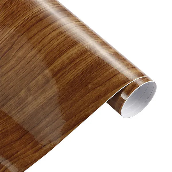 Glossy Wood-Grain Vinyl Wrap Film – 30 × 100 cm