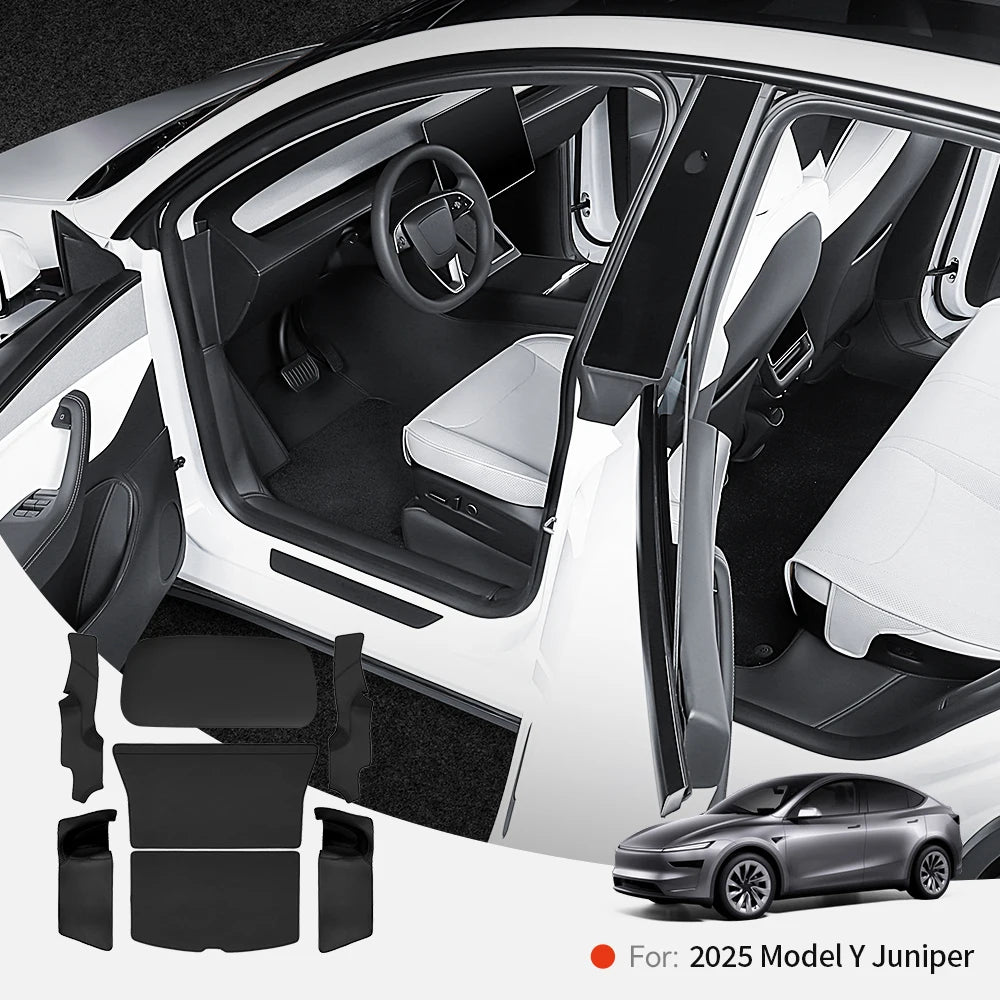 Leather-Look Cargo Liner and Seat-Back Protector for Tesla Model Y Juniper 2025