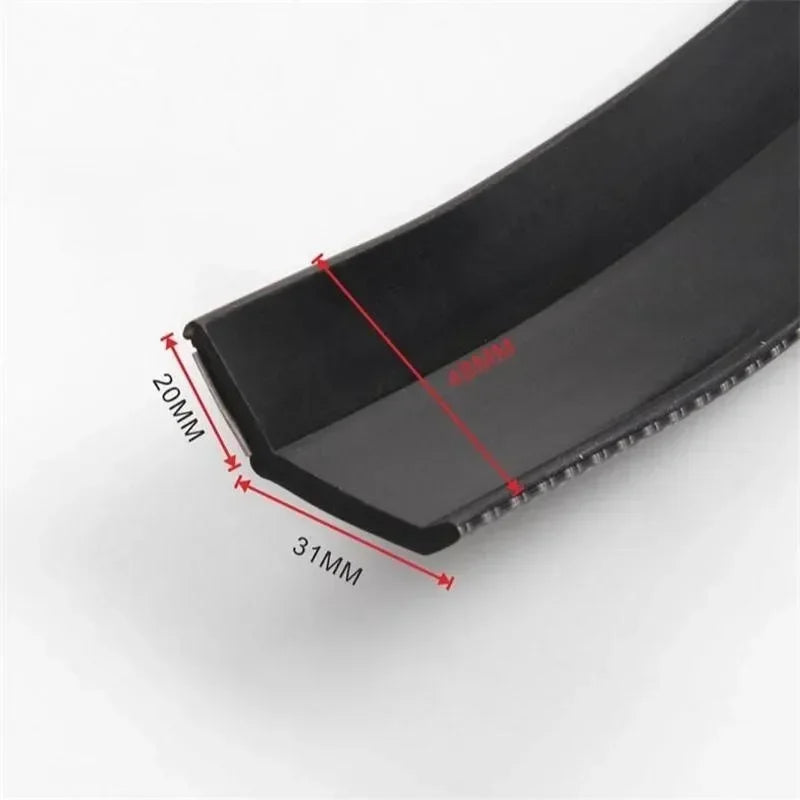 2.5 m Universal Carbon-Fiber-Look Bumper Lip Trim – Multiple Styles