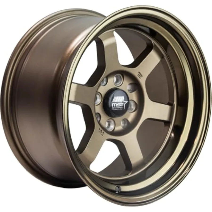 Time Attack 15x8.0 4x100 4x114.3 0 ET 73.1 CB Matte Bronze Single Wheel Rim for Performance Vehicles