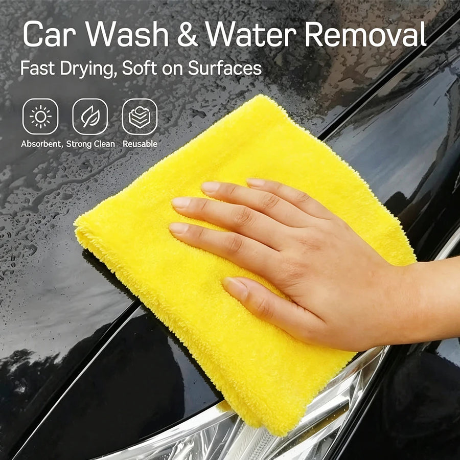 40 x 40 cm Microfiber Car Cleaning Towels, 5-Pack